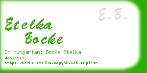 etelka bocke business card